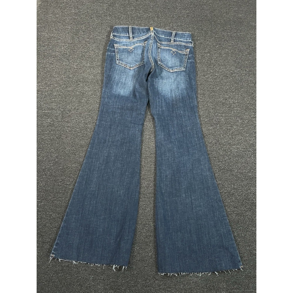 Ariat Perfect Rise Flare Jeans Women 30R Blue Denim Bell Bottoms Western Stretch - Picture 2 of 9